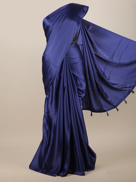 

Pothys Navy Blue Satin Saree