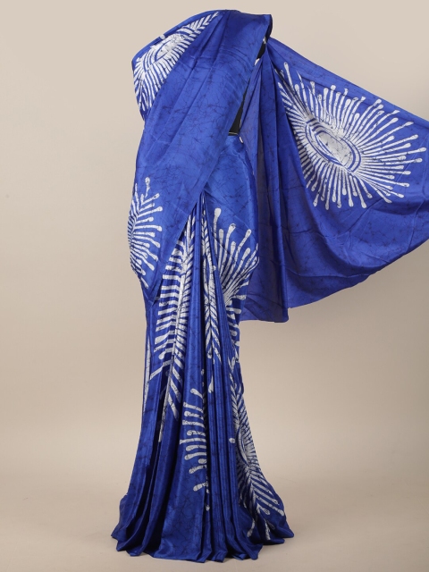 

Pothys Blue & White Floral Printed Saree