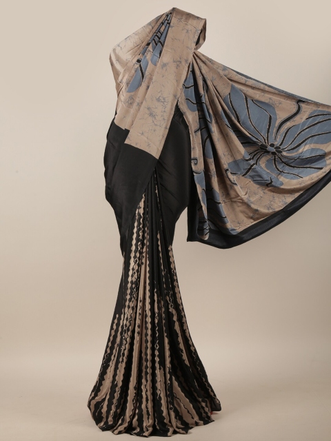 

Pothys Grey & Black Floral Printed Saree