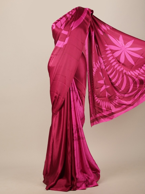 

Pothys Magenta & Pink Floral Printed Saree