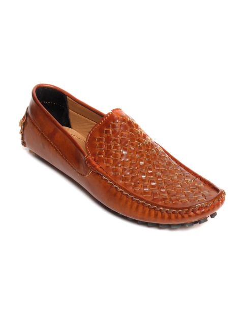

bacca bucci Men Brown Woven Regular Driving Shoes