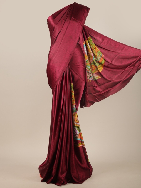

Pothys Red & Green Ethnic Motifs Printed Saree