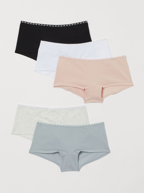 

H&M Women 5-Pack Shortie Briefs, White