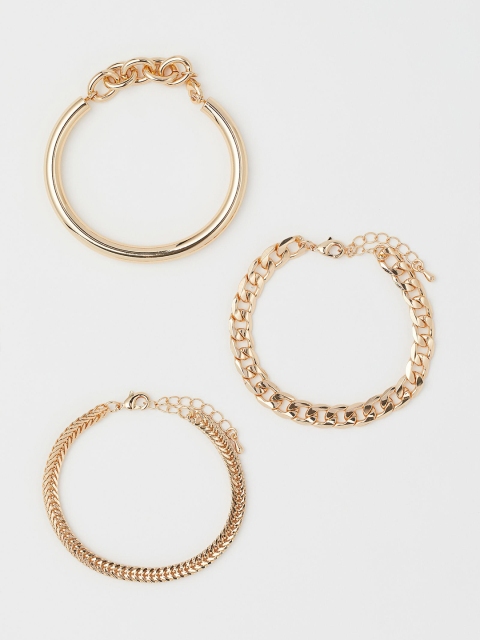 

H&M Women Gold-Toned 3-Pack Bracelets