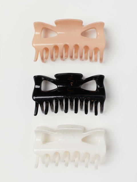 

H&M Women 3-Pack Hair Claws, White