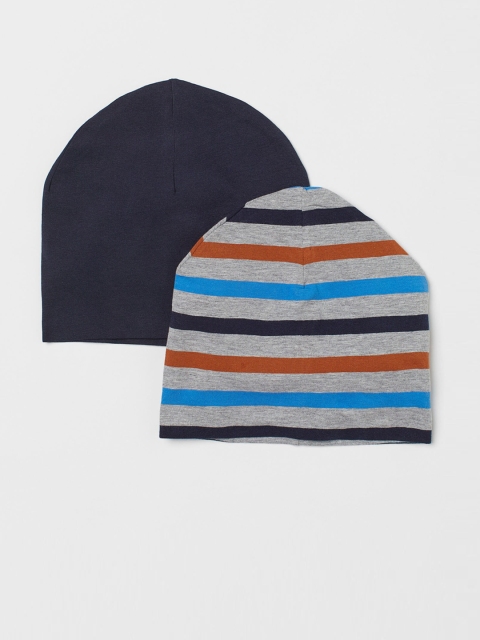 

H&M Boys Grey & Navy Blue 2-Pack Jersey Hats