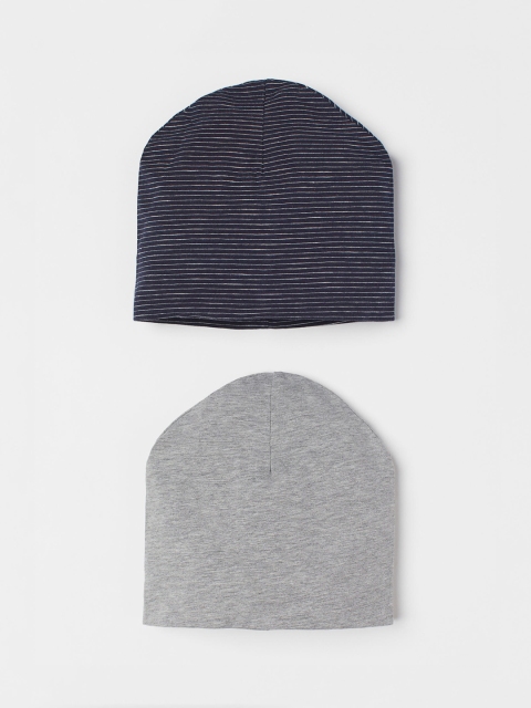 

H&M 2-Pack Jersey Hats, Grey
