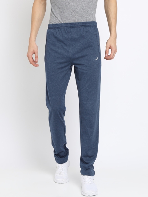 

Crocodile Men Blue Solid Cotton Slim-Fit Track Pants