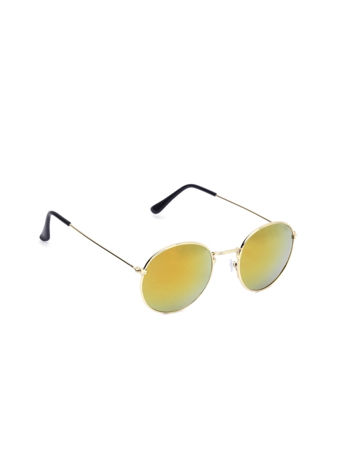 

FROGGY Unisex Kids Mirrored UV Protected Lens & Gold-Toned Round Sunglasses FG-CORA10