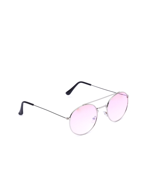 

FROGGY Unisex Kids Pink Lens & Silver-Toned Round Sunglasses FG-OFOR12