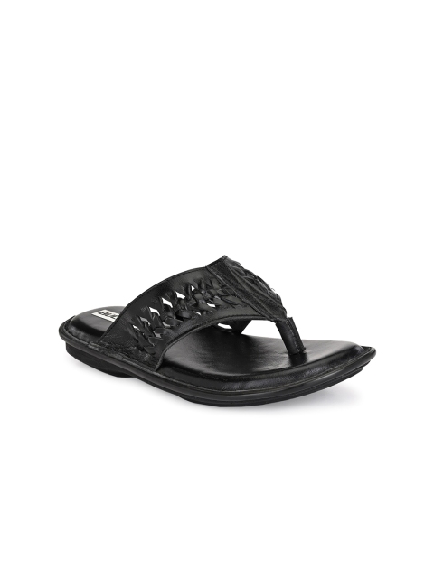 

BUCIK Men Black Self-Design Thong Flip Flops