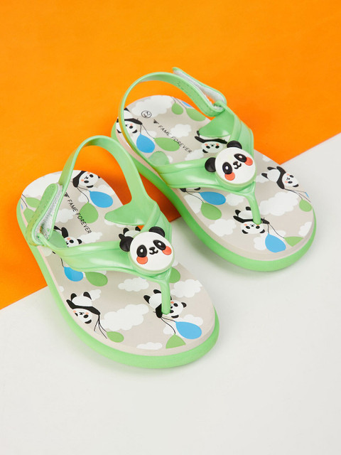 

Fame Forever by Lifestyle Boys Grey & White Kung Fu Panda Printed Thong Flip Flops