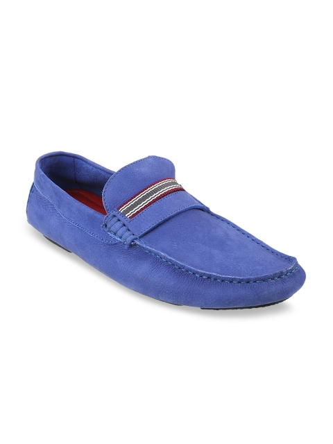 

DAVINCHI Men Blue Solid Suede Loafers