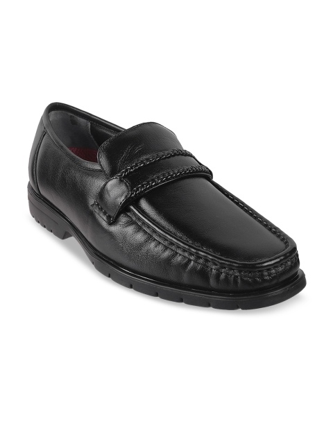

DAVINCHI Men Black Solid Formal Leather Loafers