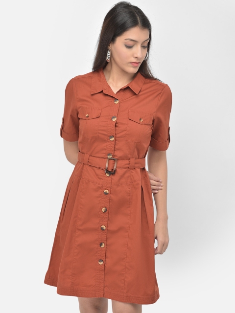 

Latin Quarters Women Brown Shirt Dress