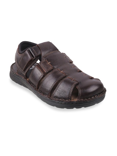 

J FONTINI Men Brown Leather Fisherman Sandals