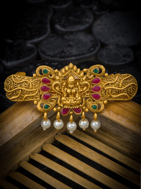 

Alankruthi Women Gold-Toned & Red French Barrette