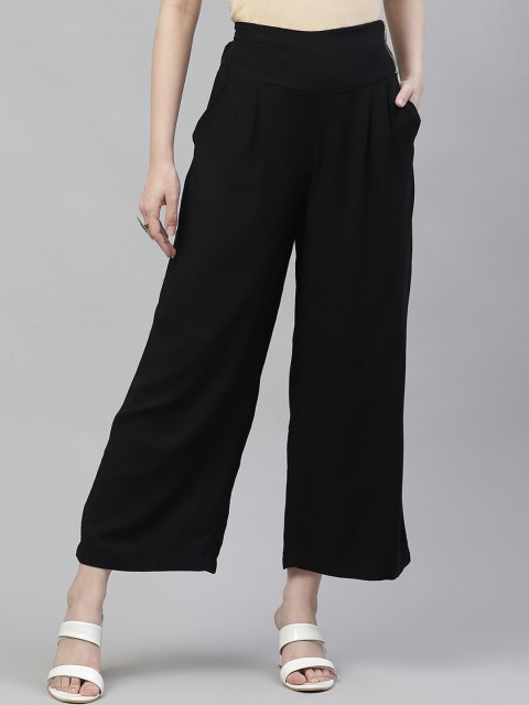 

Cottinfab Women Black Ethnic Palazzos