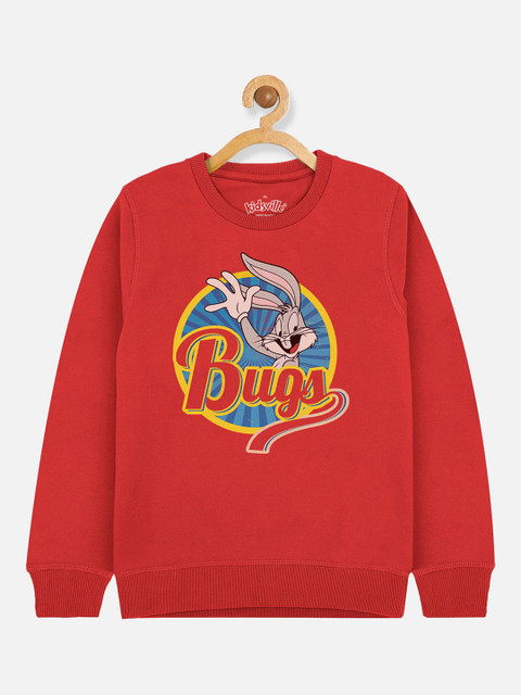 

Kids Ville Looney Tunes Boys Red & Grey Printed Sweatshirt