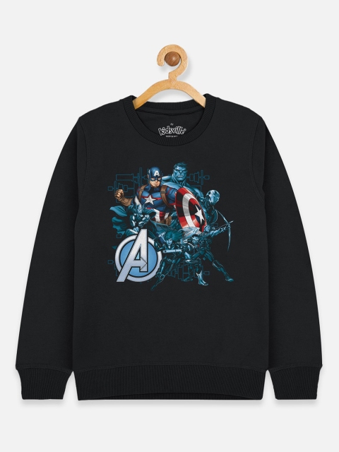 

Kids Ville Boys Black Avengers Printed Sweatshirt