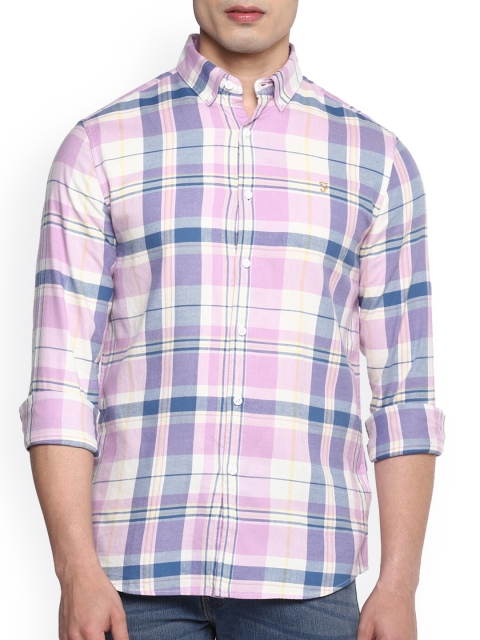 

Farah Men Pink Tartan Checks Opaque Checked Casual Shirt