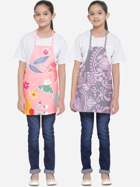 

KLOTTHE Kids Pack of 2 Multicolor Printed Aprons, Multi