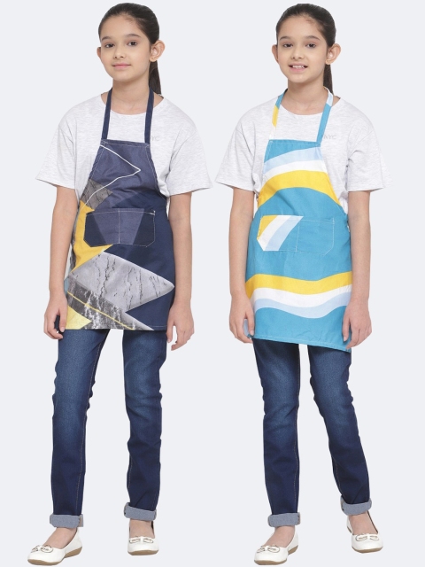 

KLOTTHE Kids Pack Of 2 Multicolor Printed Aprons, Multi