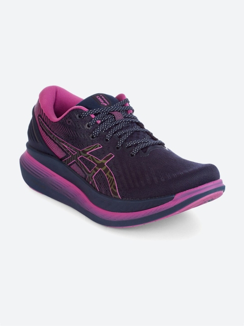 

ASICS Women Purple & Navy Blue GlideRide 2 LITE-SHOW Running Shoes