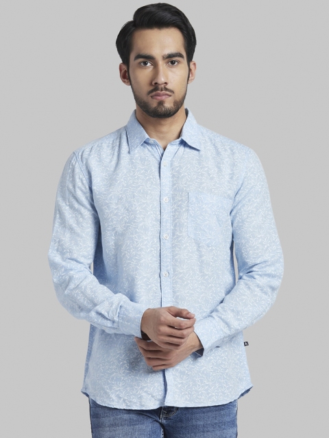 

Parx Men Blue Slim Fit Floral Opaque Printed Casual Shirt