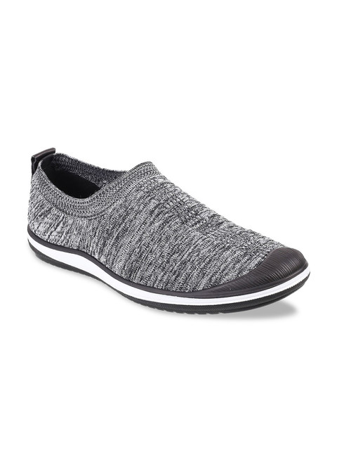 

Metro Men Grey Woven Design Slip-On Sneakers