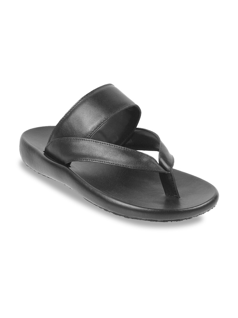 

DAVINCHI Men Black Solid Comfort Sandals