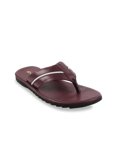

DAVINCHI Men Maroon Leather Comfort Sandals