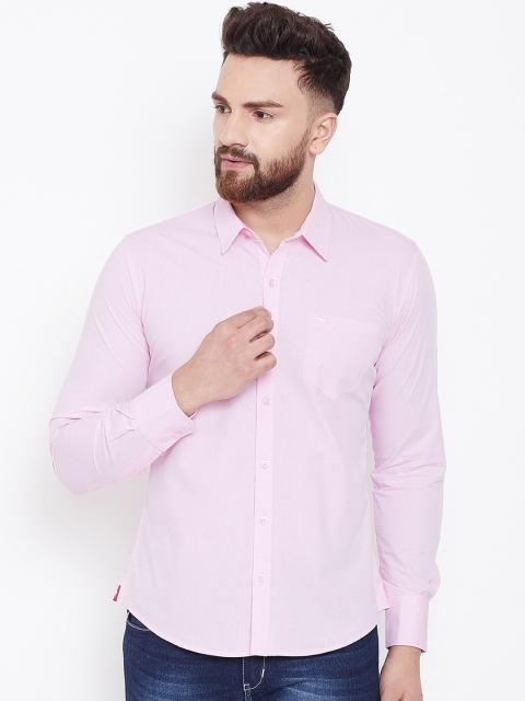 

JUMP USA Men Pink Relaxed Opaque Cotton Casual Shirt