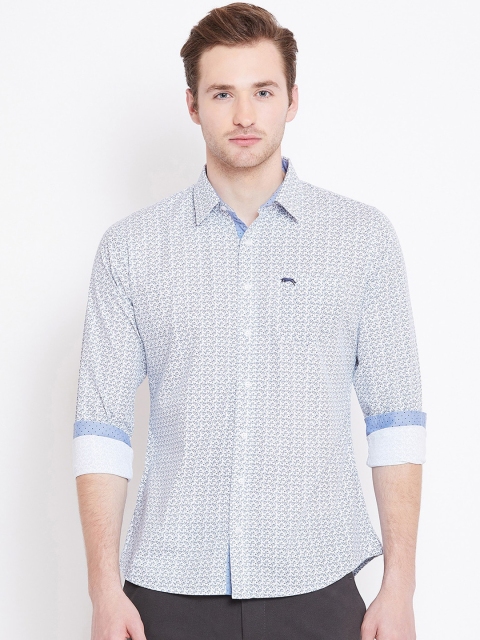 

JUMP USA Men White Floral Opaque Printed Casual Cotton Shirt