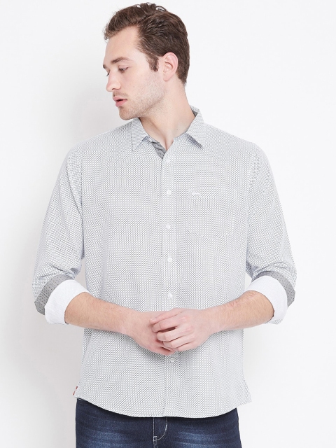 

JUMP USA Men White Printed Casual Shirt