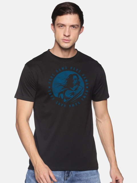 

MASH UNLIMITED Men Black Printed Slim Fit Cotton T-shirt