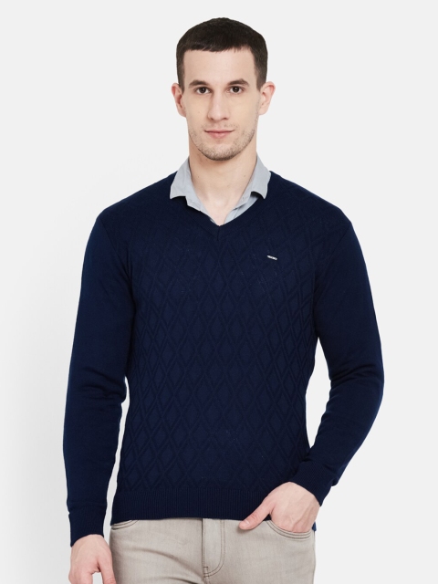 

Duke Men Navy Blue Full Sleeve Pullover
