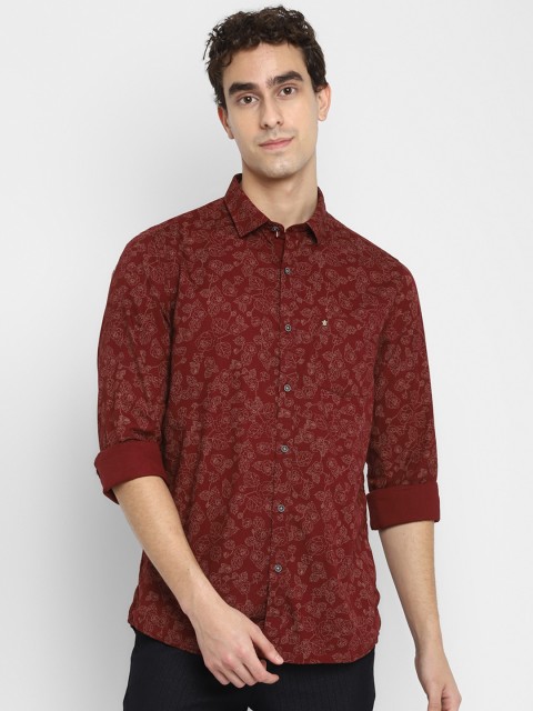 

Turtle Men Maroon Slim Fit Floral Opaque Printed Casual Shirt
