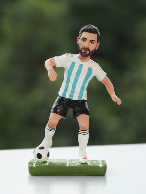 

Bigsmall White & Blue 3D Lionel Messi Action Figure