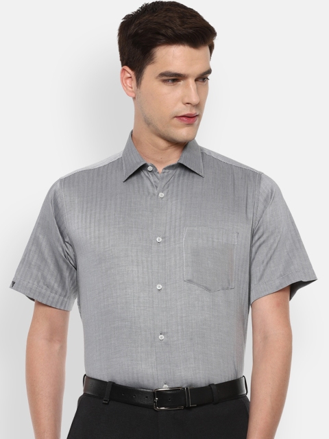 

Van Heusen Men Grey Opaque Formal Shirt