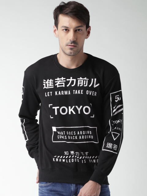 

ALCOTT Men Black Printed Sweatshirt