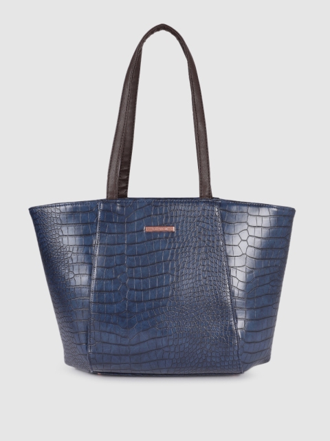 

Caprese Blue Textured Structured Shoulder Bag