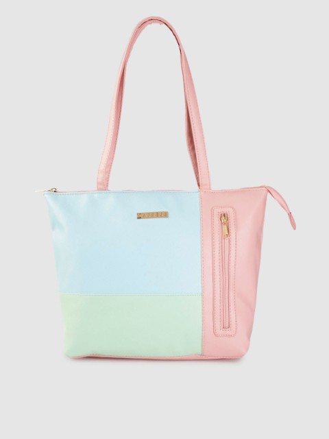 

Caprese Blue & Green Colourblocked Structured Shoulder Bag