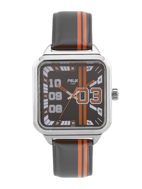 

FELIX Men Black Printed Dial & Multicoloured Leather Straps Analogue Watch F299GORB