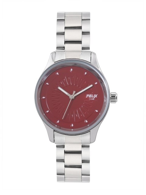 

FELIX Women Brown Stainless Steel Bracelet Style Analogue Watch F90521LBR, Maroon