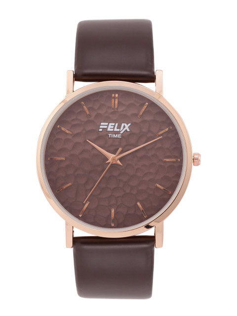 

FELIX Men Brown Printed Leather Analogue Watch F90171GBRBR