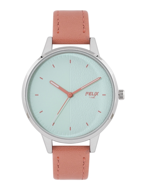 

FELIX Women Green Dial & Pink Leather Straps Analogue Watch F90535LGE