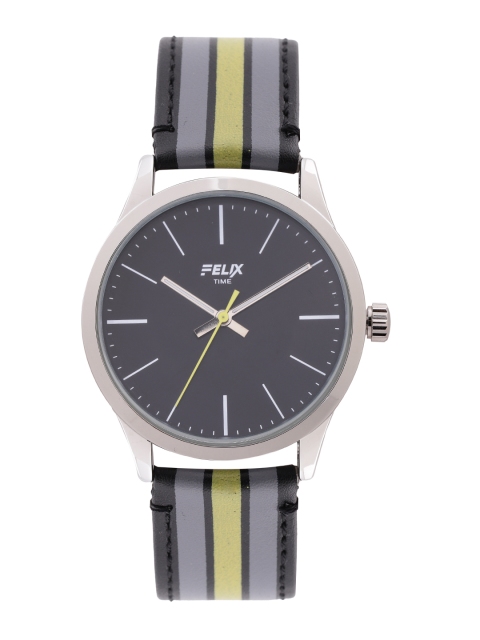 

FELIX Men Blue Solid Dial & Multicoloured Leather Straps Analogue Watch F902GGEB