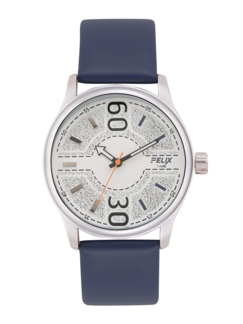 

FELIX Men White & Navy Blue Leather Analogue Watch F90520GBLW