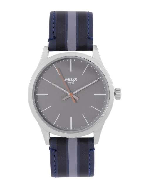 

FELIX Men Grey Dial & Multicoloured Leather Straps Analogue Watch